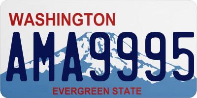 WA license plate AMA9995