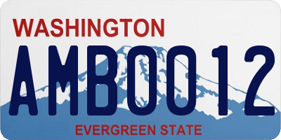 WA license plate AMB0012