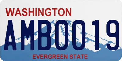 WA license plate AMB0019