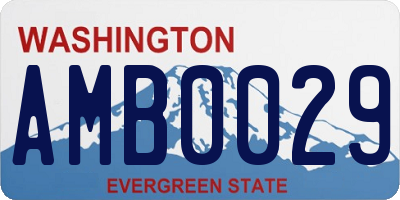 WA license plate AMB0029