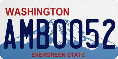 WA license plate AMB0052