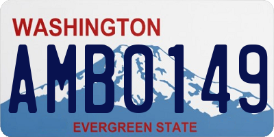 WA license plate AMB0149