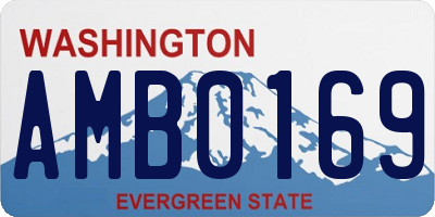 WA license plate AMB0169