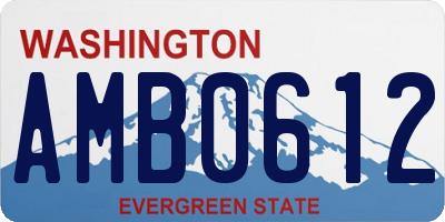 WA license plate AMB0612
