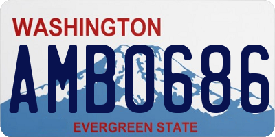 WA license plate AMB0686