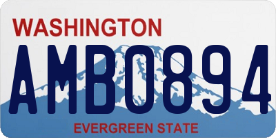 WA license plate AMB0894