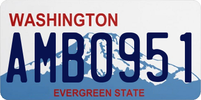 WA license plate AMB0951