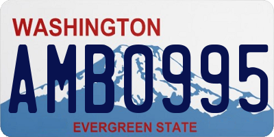 WA license plate AMB0995