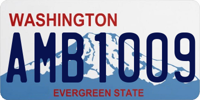 WA license plate AMB1009