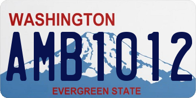 WA license plate AMB1012