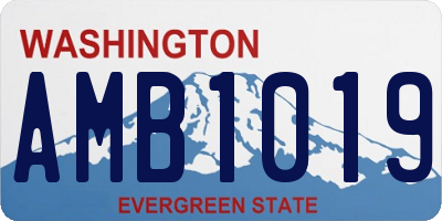 WA license plate AMB1019