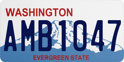 WA license plate AMB1047