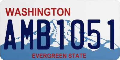 WA license plate AMB1051