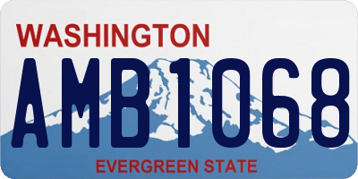 WA license plate AMB1068