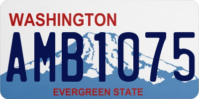 WA license plate AMB1075