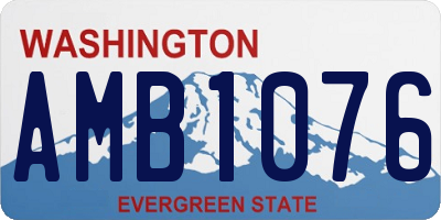 WA license plate AMB1076