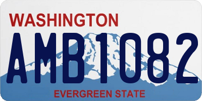WA license plate AMB1082