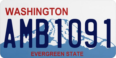 WA license plate AMB1091