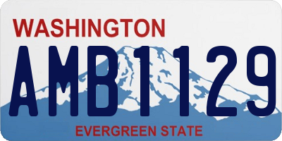 WA license plate AMB1129