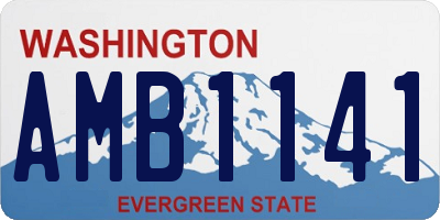 WA license plate AMB1141