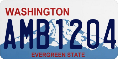 WA license plate AMB1204