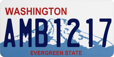 WA license plate AMB1217