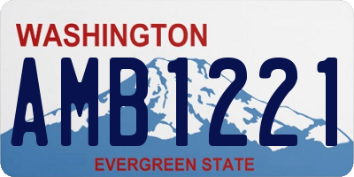 WA license plate AMB1221