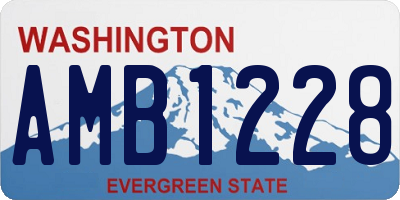 WA license plate AMB1228