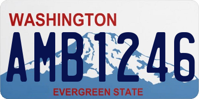 WA license plate AMB1246