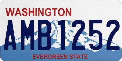 WA license plate AMB1252