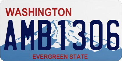 WA license plate AMB1306