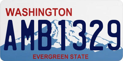 WA license plate AMB1329