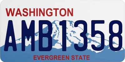 WA license plate AMB1358