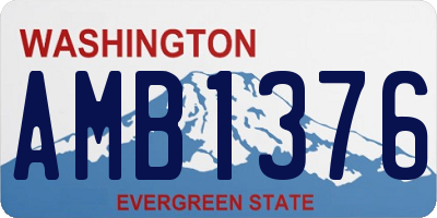 WA license plate AMB1376