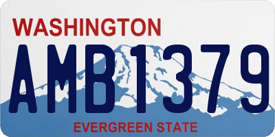 WA license plate AMB1379