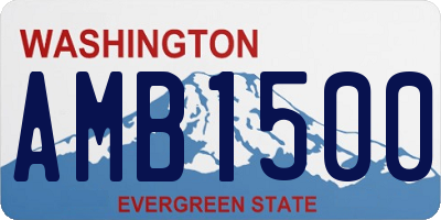 WA license plate AMB1500
