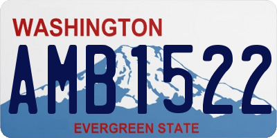 WA license plate AMB1522