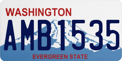 WA license plate AMB1535