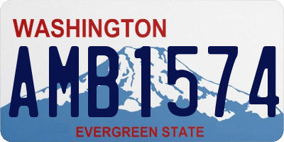 WA license plate AMB1574