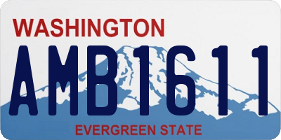 WA license plate AMB1611