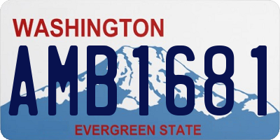 WA license plate AMB1681