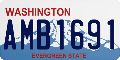 WA license plate AMB1691
