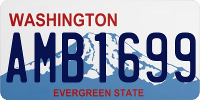 WA license plate AMB1699