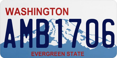 WA license plate AMB1706