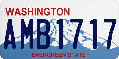 WA license plate AMB1717