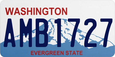 WA license plate AMB1727