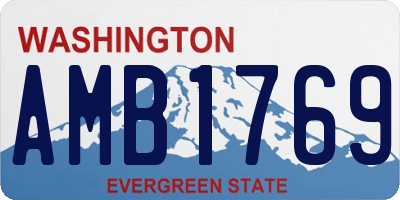 WA license plate AMB1769