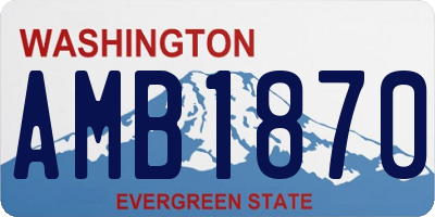 WA license plate AMB1870