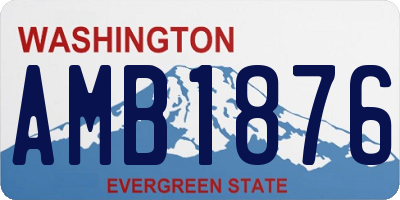 WA license plate AMB1876