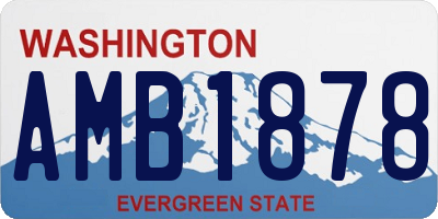 WA license plate AMB1878